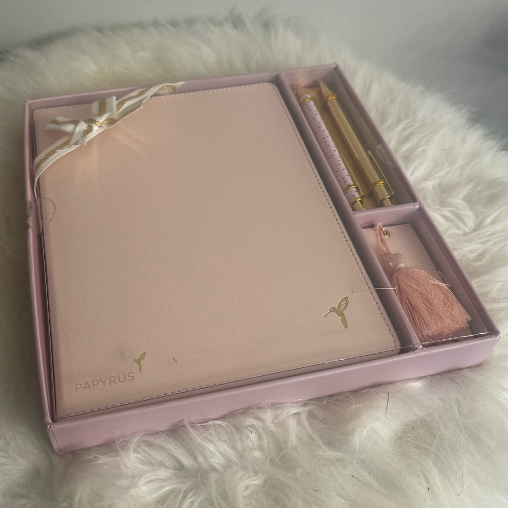 Papyrus Pink Journal Boxed Set (with Notebook, Pens and Bookmark!)